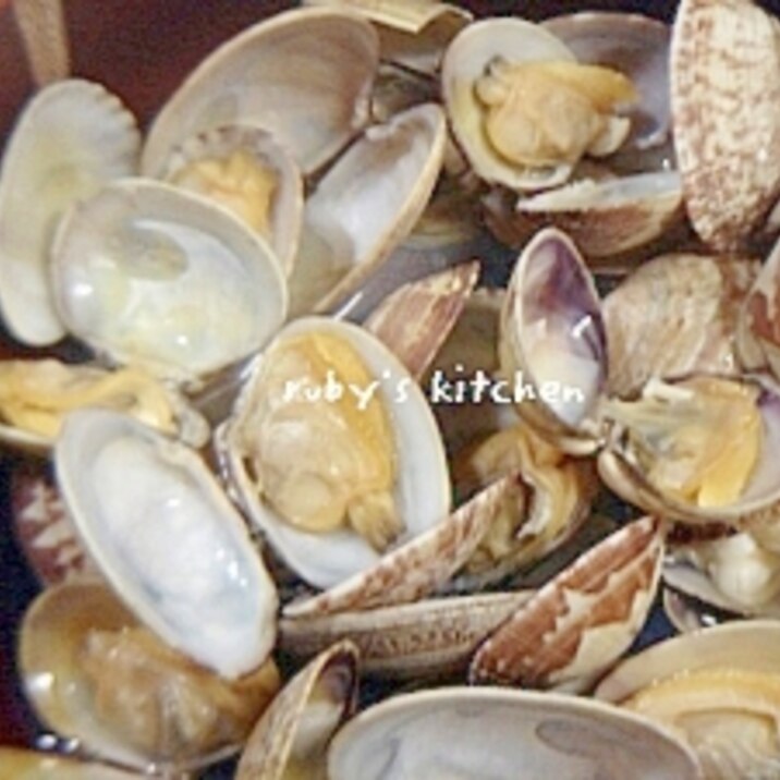 下処理&選別して♪白だし+あさりの酒蒸し